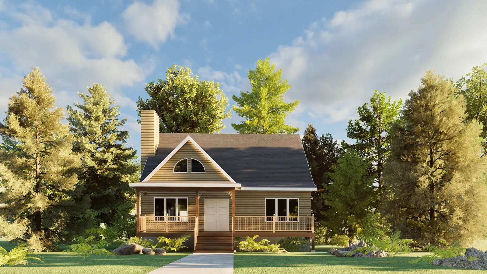 West Coast Homestead — exterior rendering