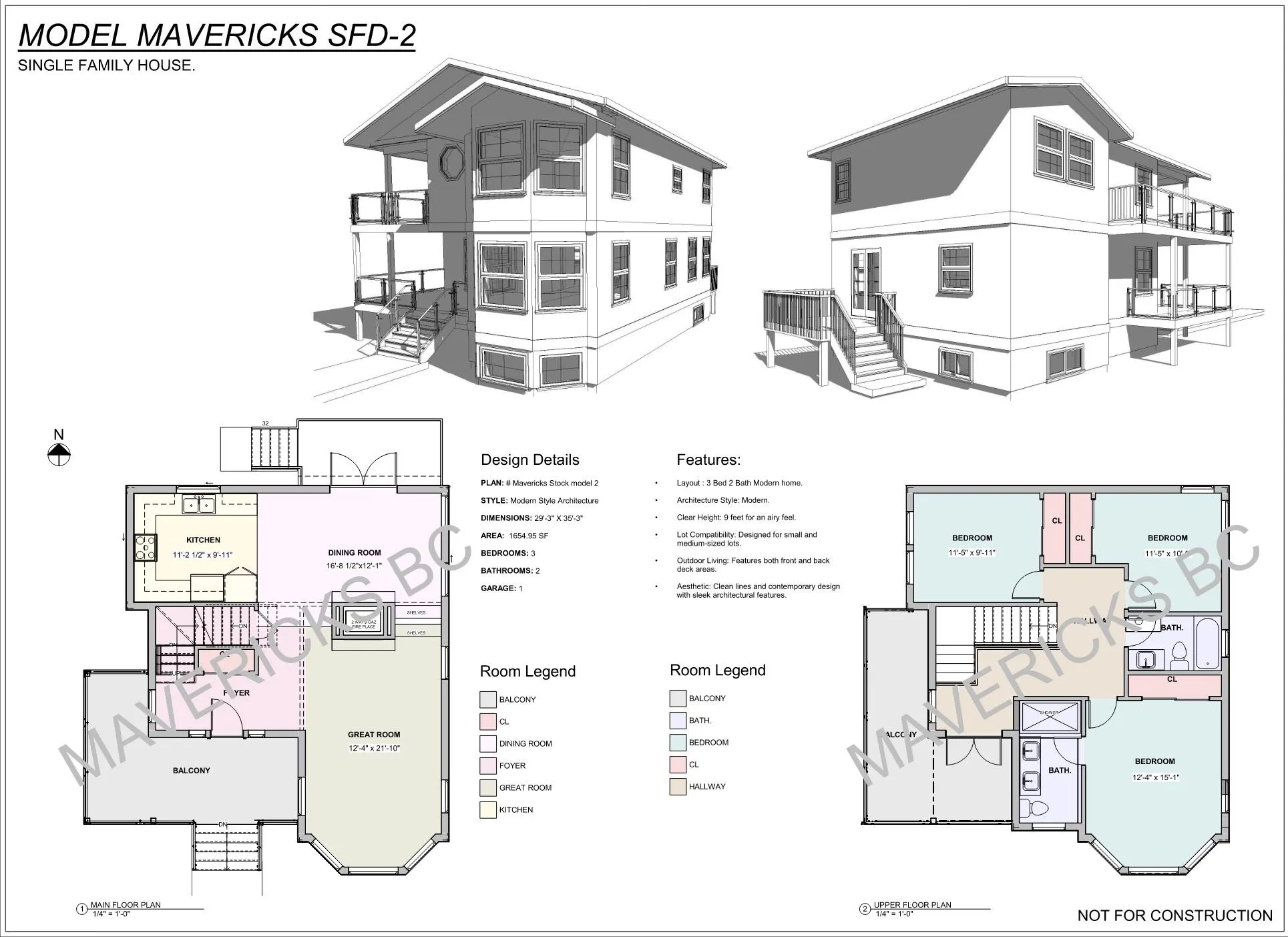 Fernwood Charm — floor plans and design sheet